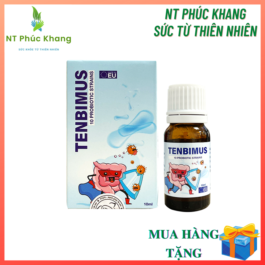 Men vi sinh 10 chủng Tenbimus giảm táo bón tiêu chảy rối loạn tiêu hóa nôn trớ trẻ quấy khóc phân sống