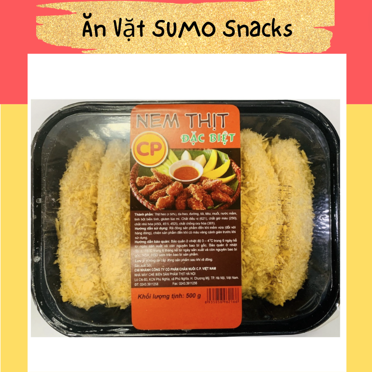 Nem chua rán nem thịt đặc biệt cp 500gr-ăn vặt sumo snack
