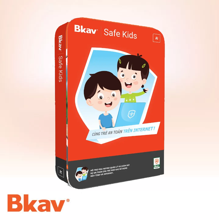 Key Phần mềm BKAV Safe Kids Giám sát, Quản lý, Chặn nội dung độc hại Giới hạn thời gian sử dụng thiết bị và mạng của con