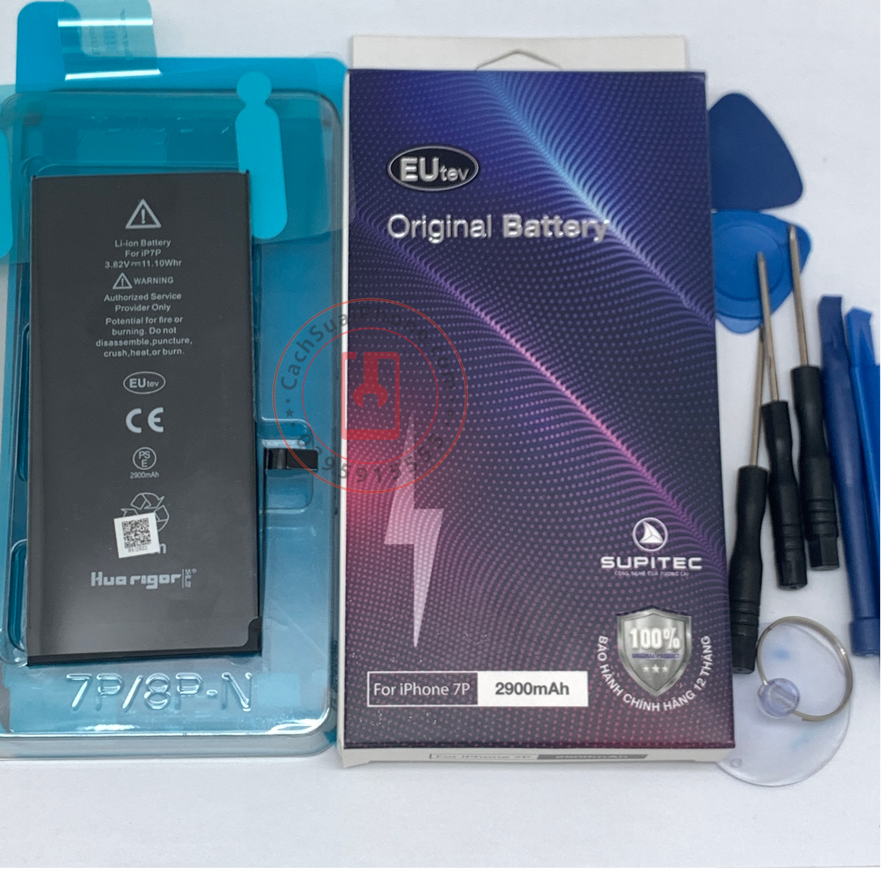 Pin IP 7 Plus EU Tev Công Ty Supitec tiêu chuẩn Xuất Khẩu Châu Âu