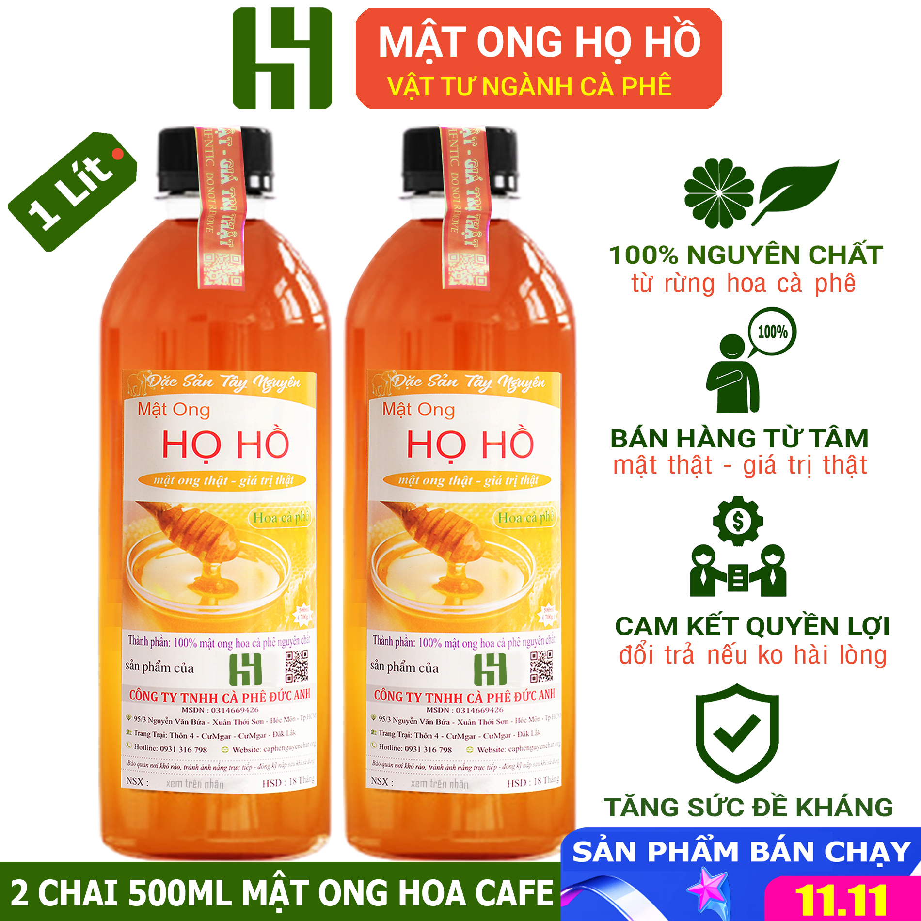 sale mạnh Mật Ong Họ Hồ - mật thật giá trị thật - Mật ong hoa cà phê nguyên chất - được nhiều người chọn - 1 lít nặng 1400g Cam kết mật ong rừng hoa cafe - mật ông nguyên chất - Bán chạy bách hóa - ăn vặt - đồ ăn vặt
