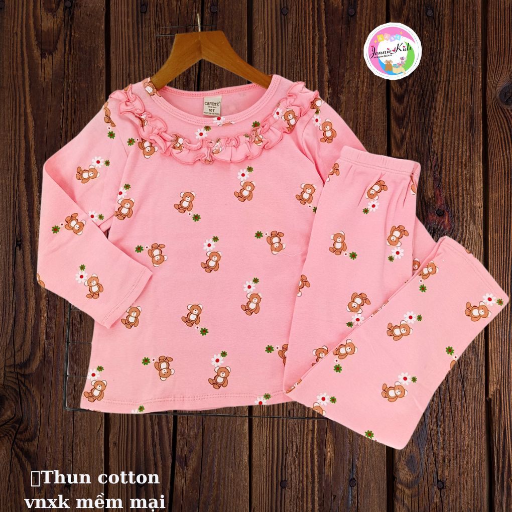 Đồ bộ dài tay bé gái ❤bộ bé gái tay dài size đại cotton borrip Jennie kids J344