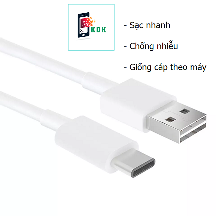 Dây cáp sạc nhanh usb-a to type c dài 1m