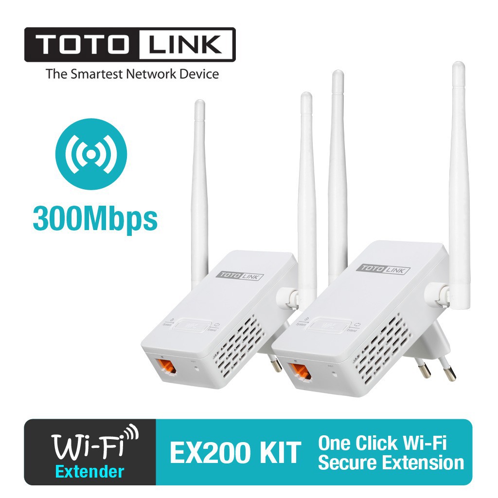 [HCM][Bảo Hành 12 Tháng] Bộ Kích Sóng Wifi Thiết Bị Mở Rộng Sóng Totolink EX200 300Mbps 2 Dâu Khả Năng Phủ Sóng Rộng