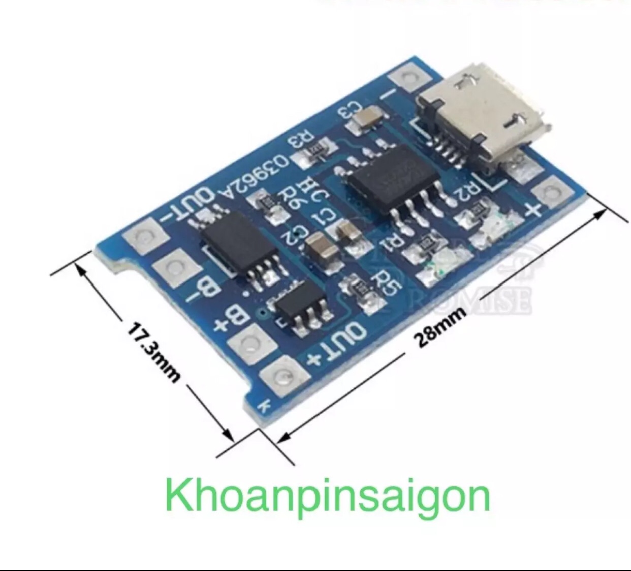 Mạch sạc pin lion tc4056 , cổng micro usb, bộ 1mạch