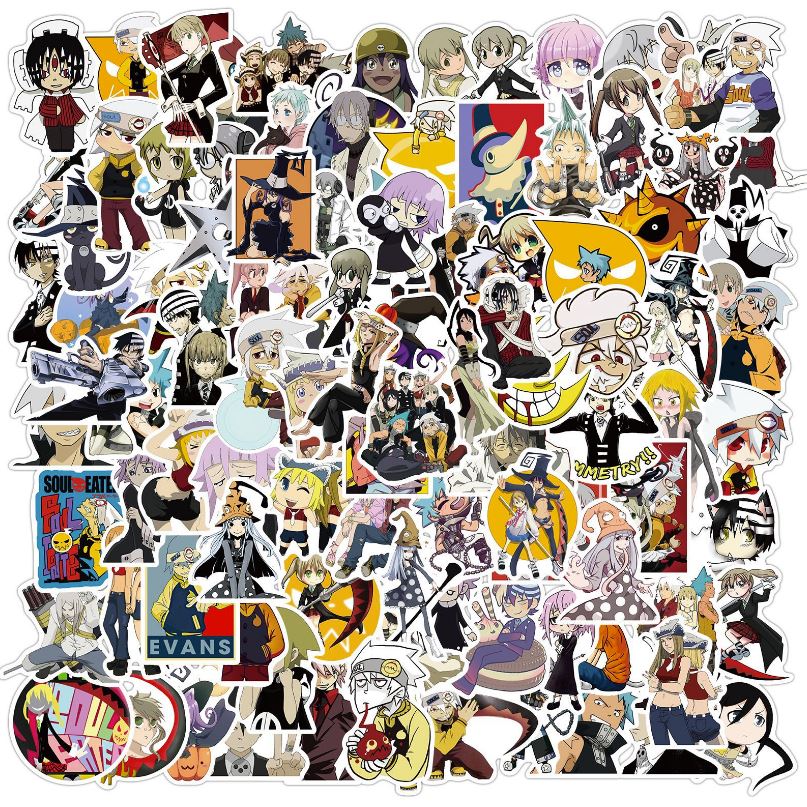 [HCM]Sticker Anime Soul Eater nhựa PVC không thấm nước dán nón bảo hiểm laptop điện thoại Vali xe Cực COOL #200