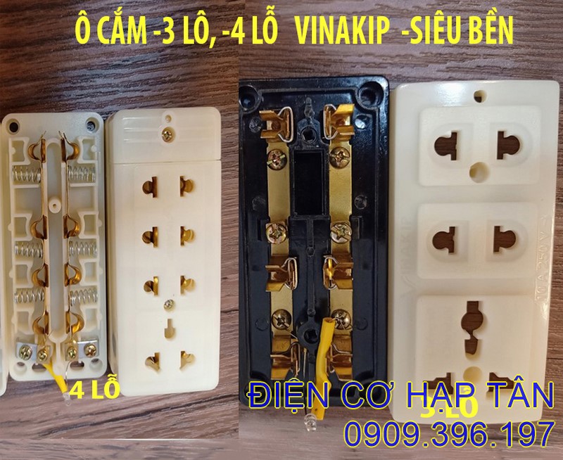 Ổ cắm siêu bền 3 lỗ – 4 lỗ vinakip