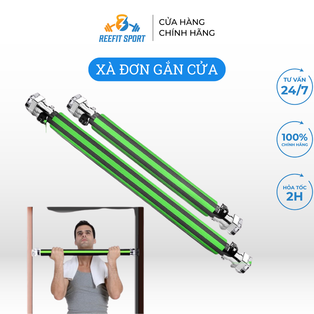 Xà đơn gắn cửa 2017 dài 80 - 130cm