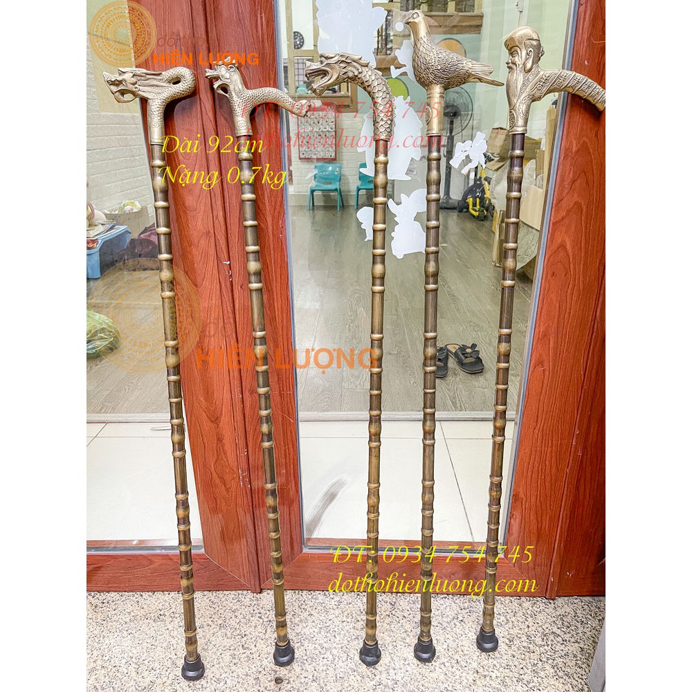 Gây batoong bằng đồng dài 92cm, nặng 0,7kg - gậy chống lưng bằng đồng