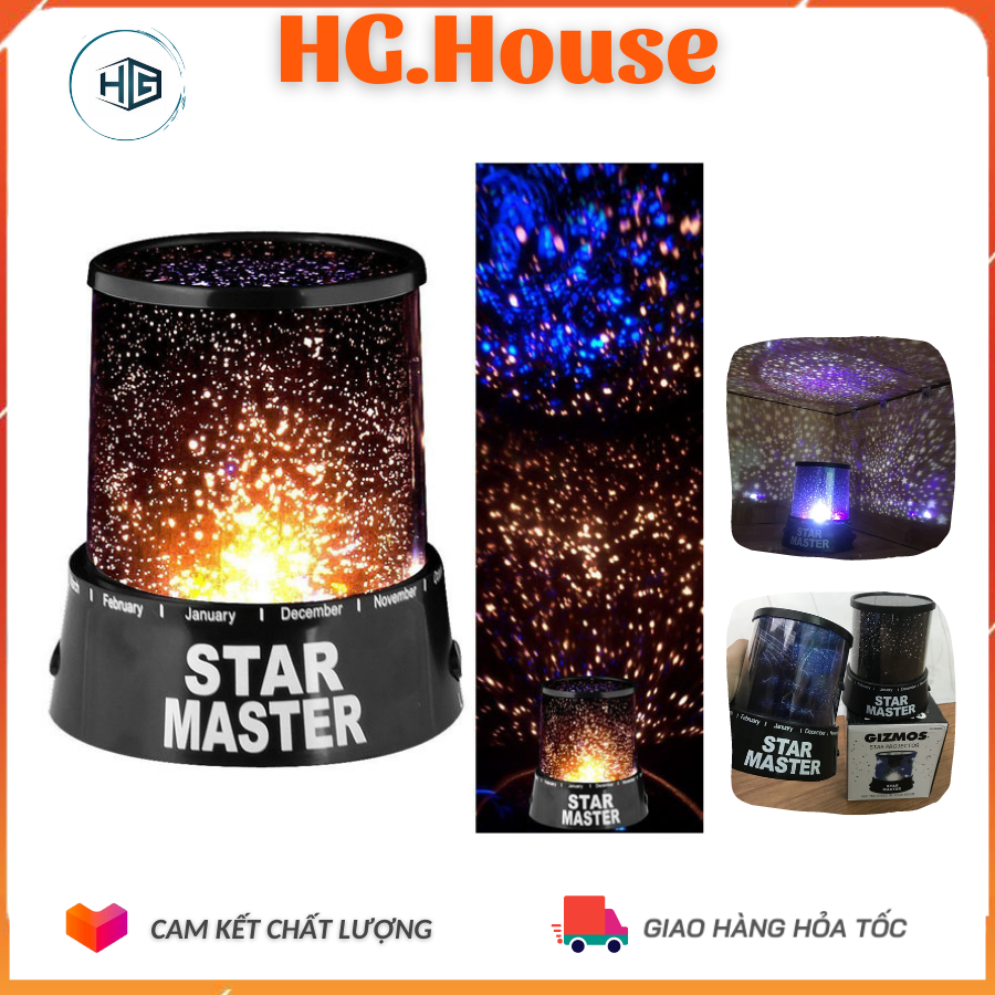 Đèn ngủ chiếu sao Star Master - Đèn trang trí sinh nhật, bầu trời sao, dải thên hà