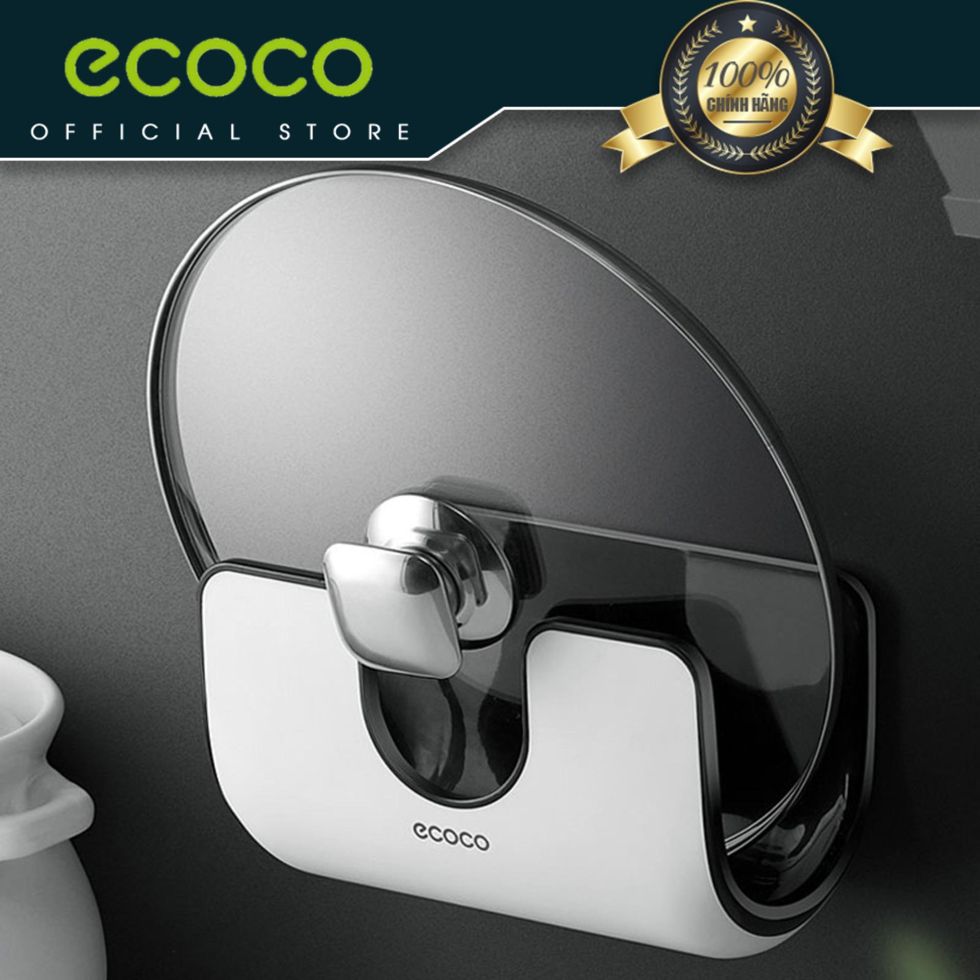 Giá kệ dụng cụ nhà bếp thông minh, đựng nắp, vung nồi kèm móc treo dán tường siêu chắc ECOCO 9293