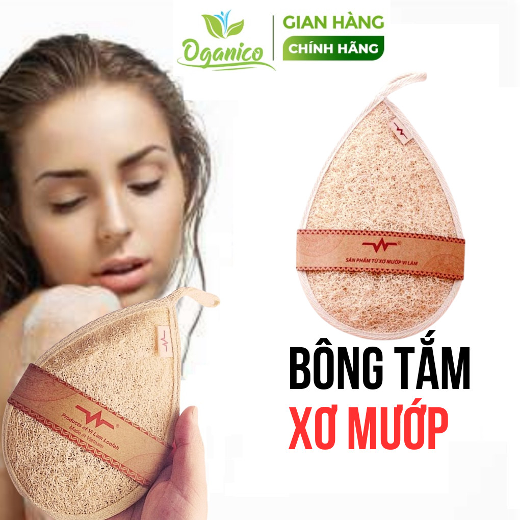 Xơ mướp tắm / organic loofah / bông tắm xơ mướp tự nhiên size nhỏ 8 cm * 13 cm