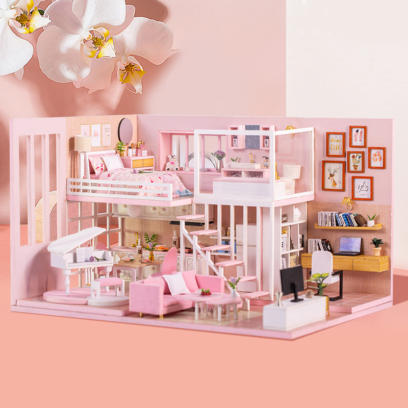 Mô hình lắp ráp nhà búp bê gỗ diy - Dream Girl Heart K047