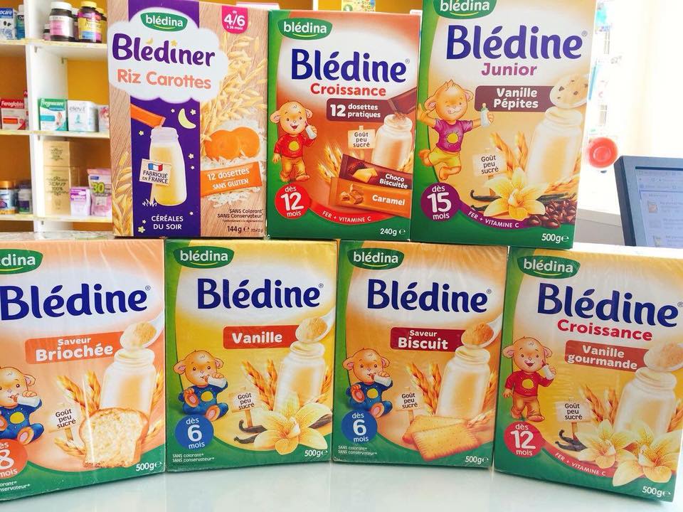 Bột pha sữa Bledina Pháp các vị 400gr