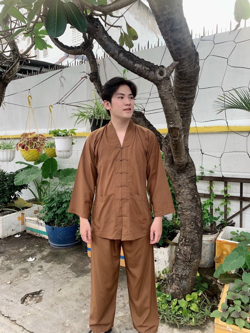 Đồ lam đi chùa - mẫu la hán Nam