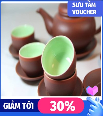 Chén, đĩa uống trà đất đỏ đẹp