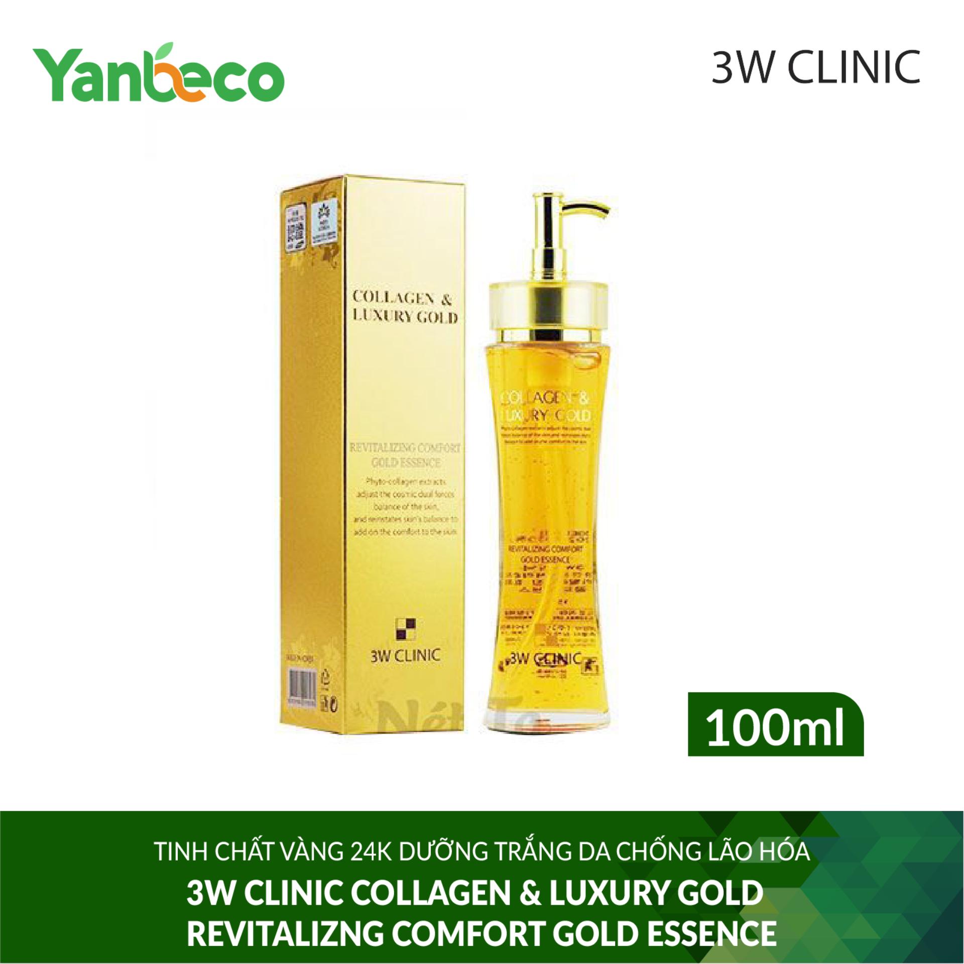 Tinh chất vàng 24K dưỡng trắng da chống lão hóa 3W CLINIC COLLAGEN & LUXURY GOLD REVITALIZNG COMFORT GOLD ESSENCE