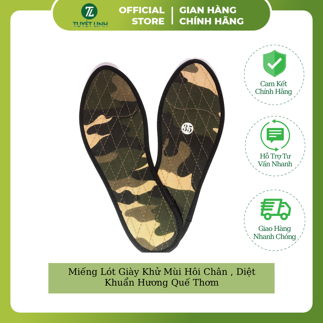 Miếng Lót Giày Khử Mùi Hôi Chân , Diệt Khuẩn Hương Quế Thơm