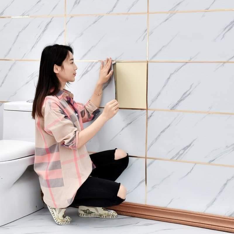 Combo 20 tấm xốp dán tường vân đá PVC kích thước 60x30cm có keo sẵn