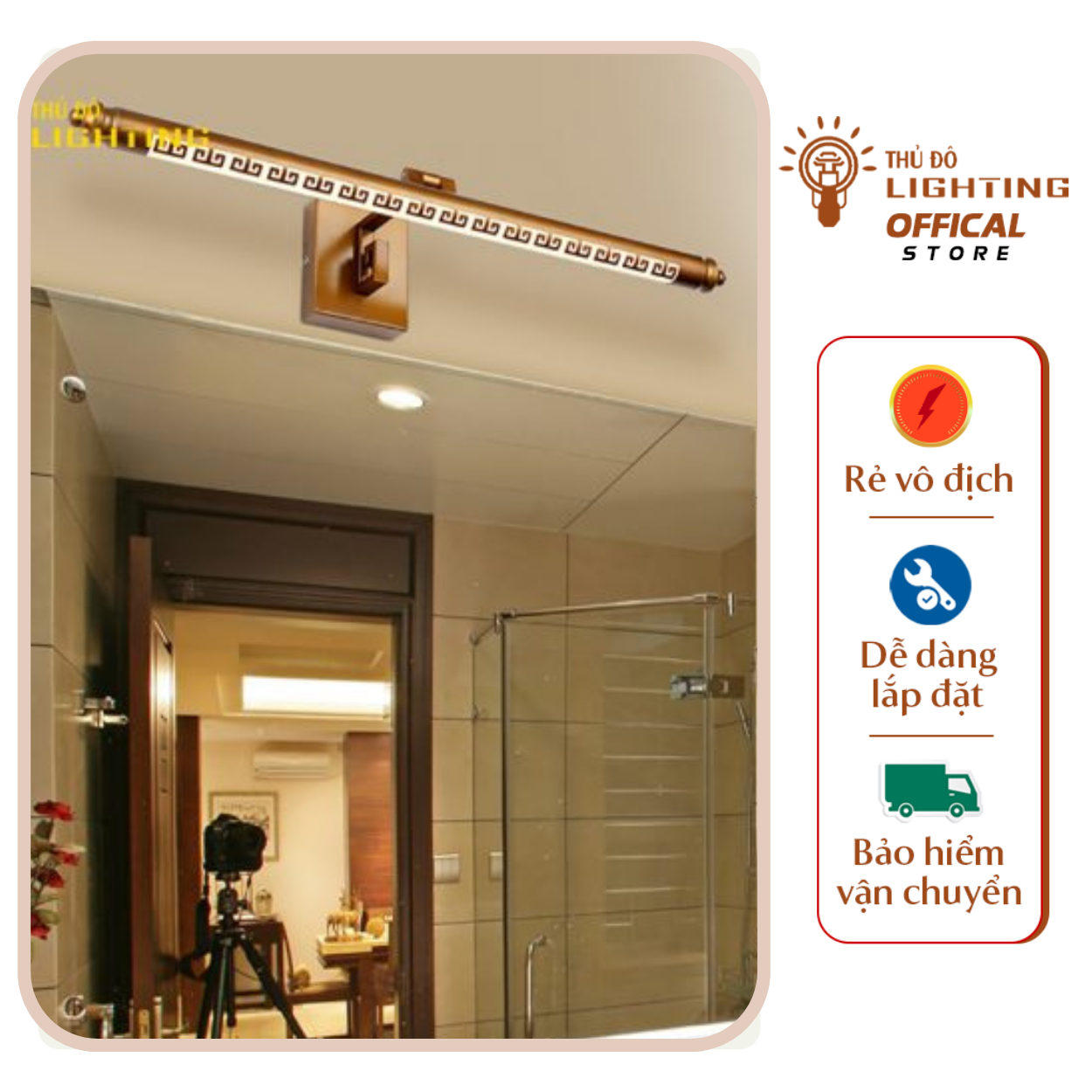 Đèn hắt tranh soi gương soi tranh trang trí THỦ ĐÔ LIGHTING Mang Phong Cách Hiện Đại Bảo Hành 12 Tháng_6360