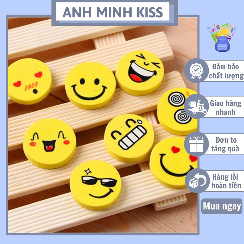 Gôm Tẩy hình mặt cười dễ thương