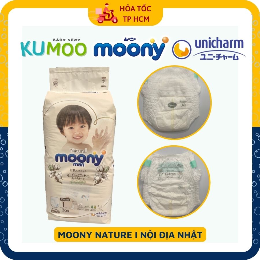 Tã bỉm quần moony natural nội địa nhật đủ size m/l/xl