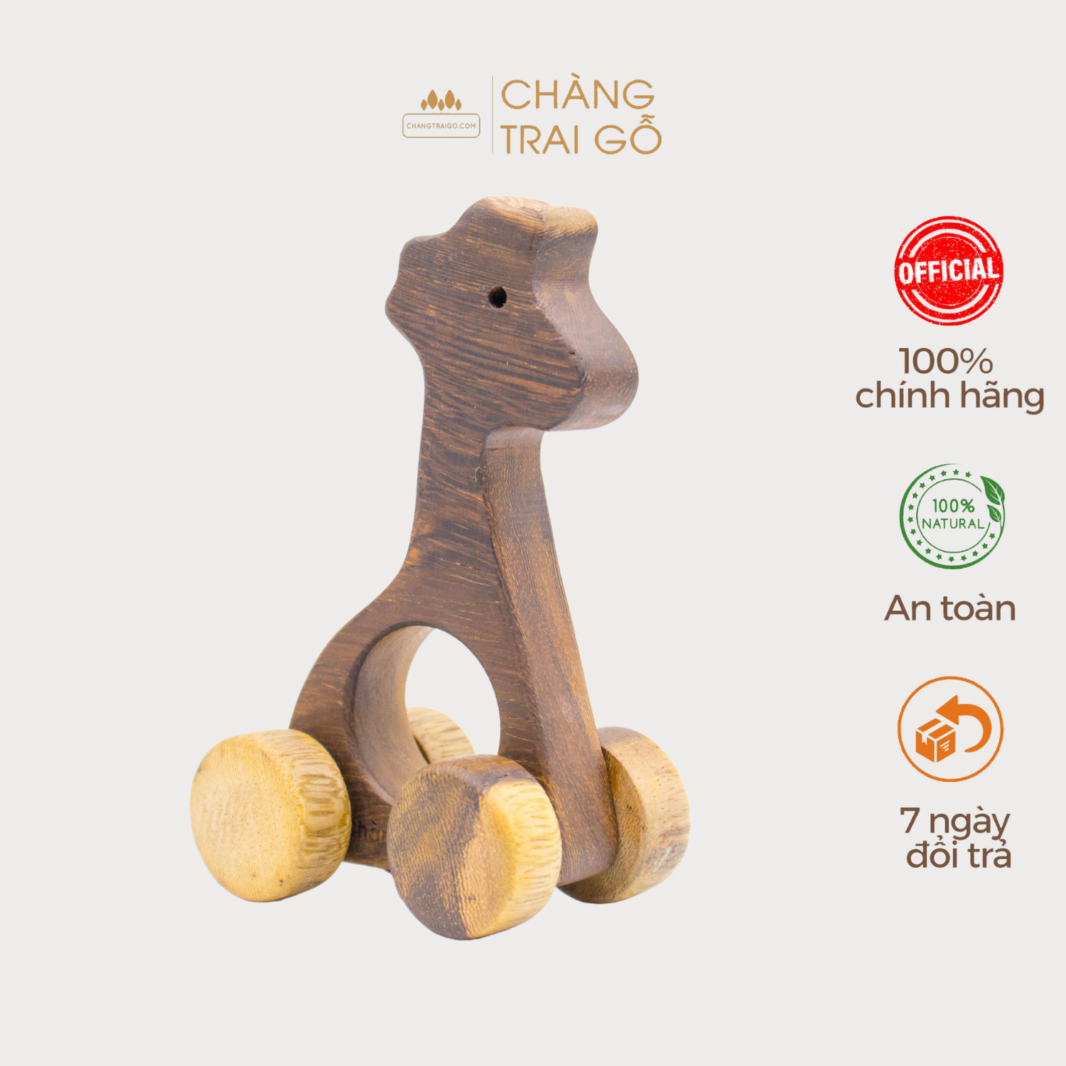 Thú hươu cao cổ mini - đồ chơi gỗ chàng trai gỗ