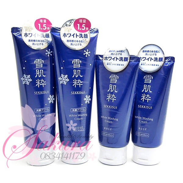 Sữa Rửa Mặt Trắng Da Kose Sekkisui White Washing Cream