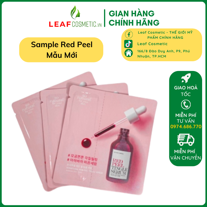 [ CHÍNH HÃNG ] Sample [gói] red peel tingle serum - peel da không bong tróc