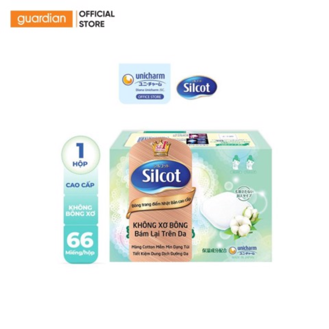 Combo 3 Bông Tẩy Trang Cao Cấp Premium Silcot Hộp 66 Miếng