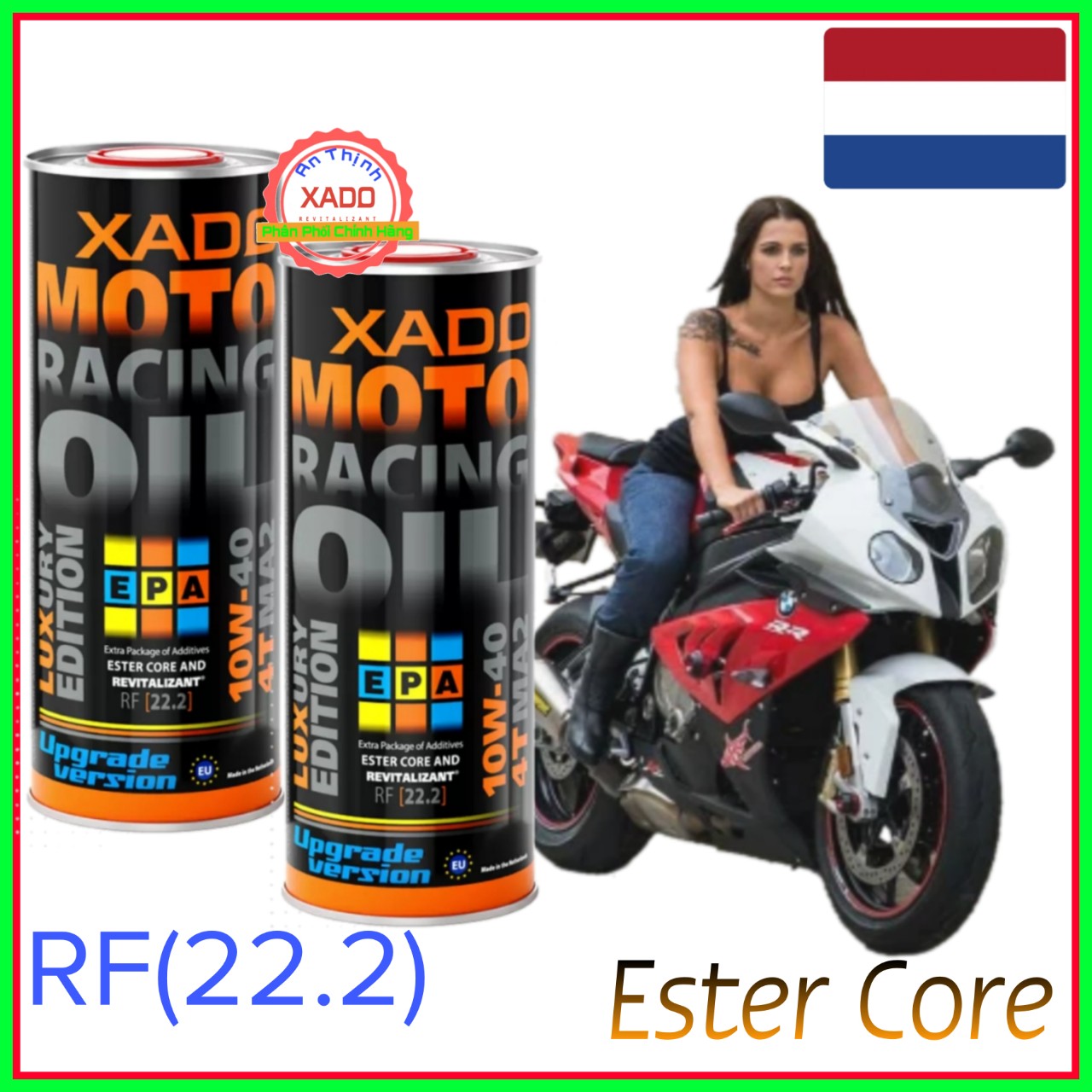 Siêu phẩm dầu nhớt -phiên bản nâng cấp rf-upgrade version-100% tổng hợp xado ester core and revitalizant -rf - hệ số phục hồi 22.2 1l