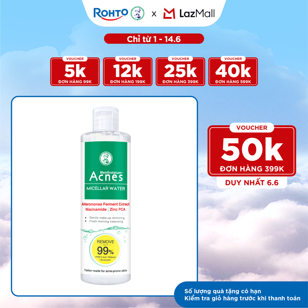 Nước tẩy trang cho da mụn Acnes Micellar Water 200ml