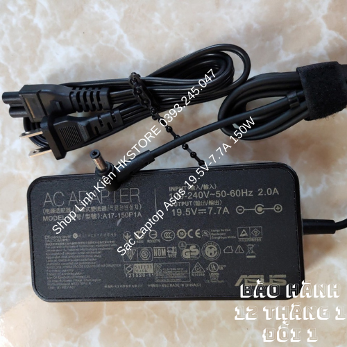 Sạc laptop asus 19.5v-7.7a 150w asus g53sx g74sx g53 g74 k580p g73 k470p g71gs g73jh n71y fx504 gl503 gl703