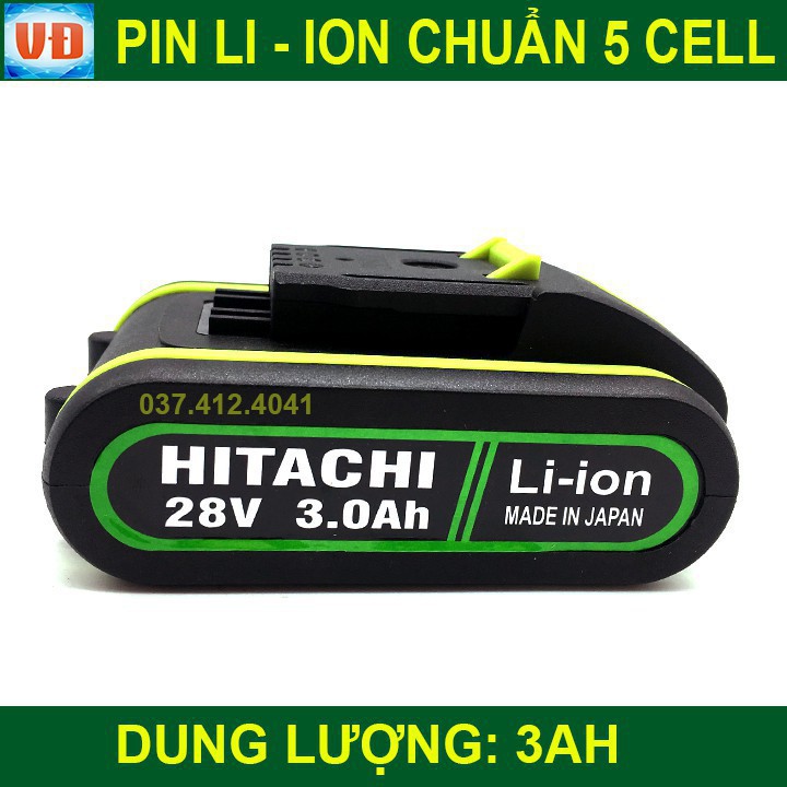 Pin máy khoan hitachi 28v - kho máy huy phát
