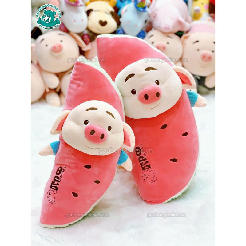 Lợn dưa hấu gấu nhồi bông nhân vật hoạt hình 40cm