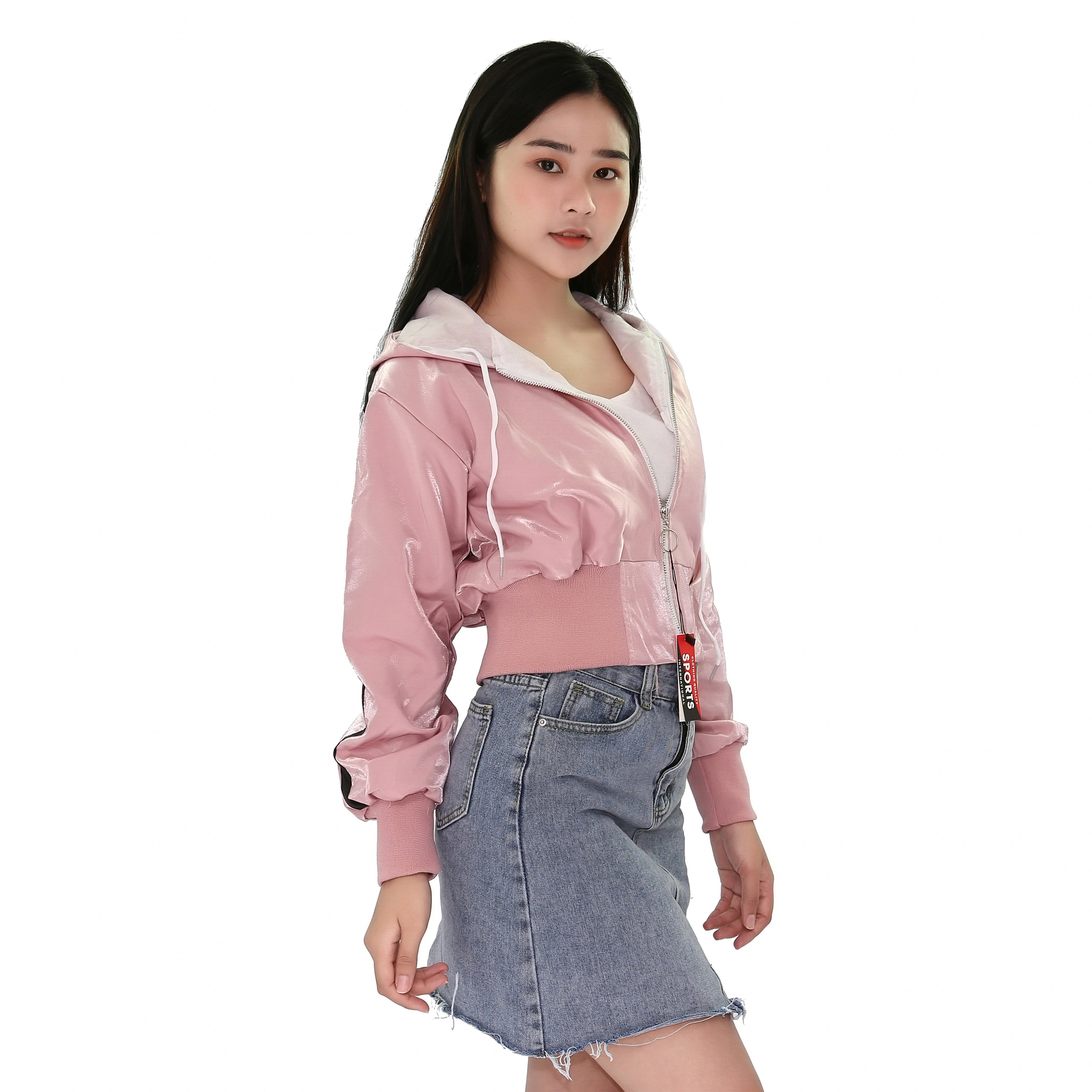 Áo khoác phi xà cừ form lửng phối nón style cá tính