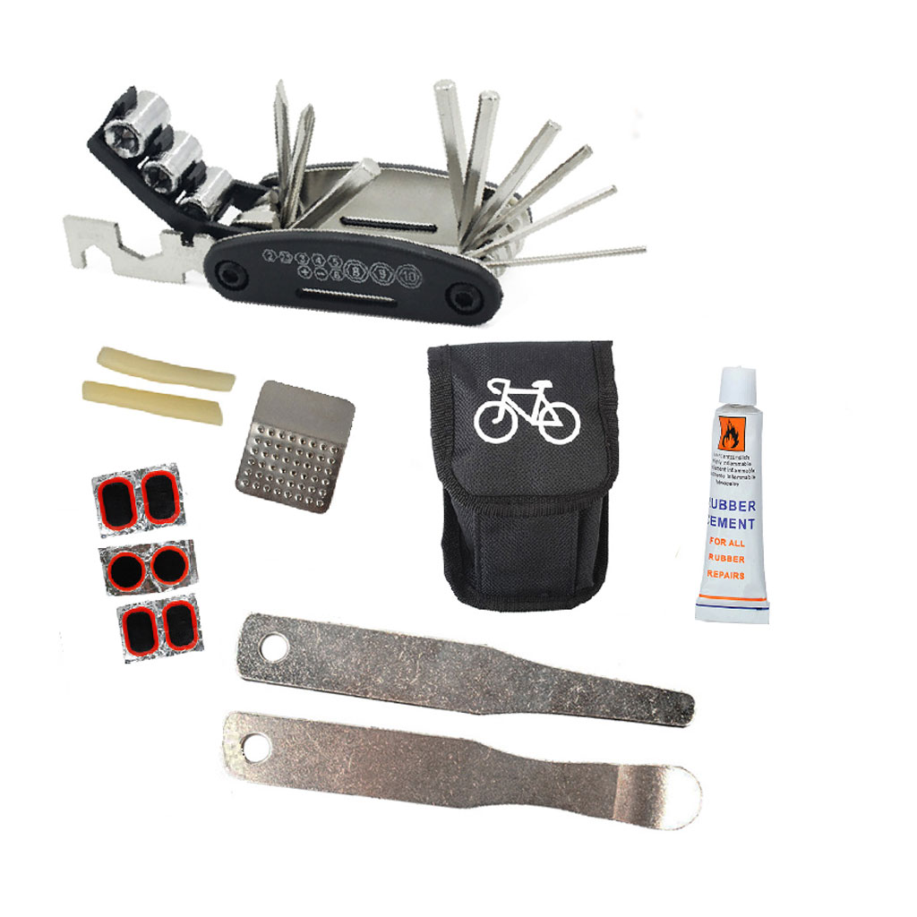Túi Vá Săm Xe Đạp Nhiều Món Mini 10 in1 thanh nạy kim loại KAVISOTA