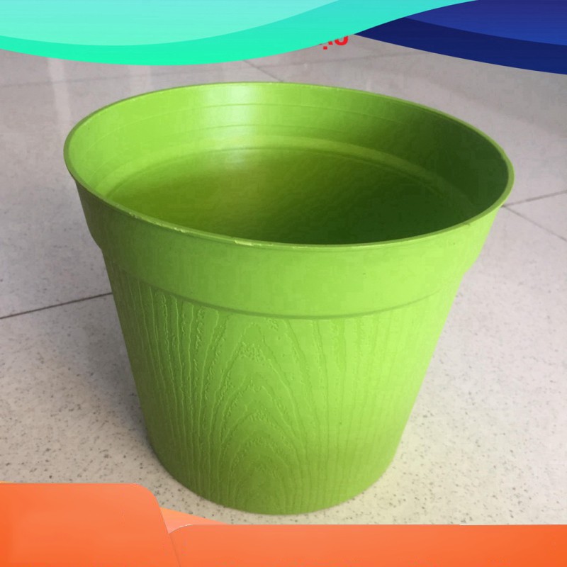[HCM]COMBO 5 Chậu Nhựa Vân Gỗ Size 15cm x 13cm