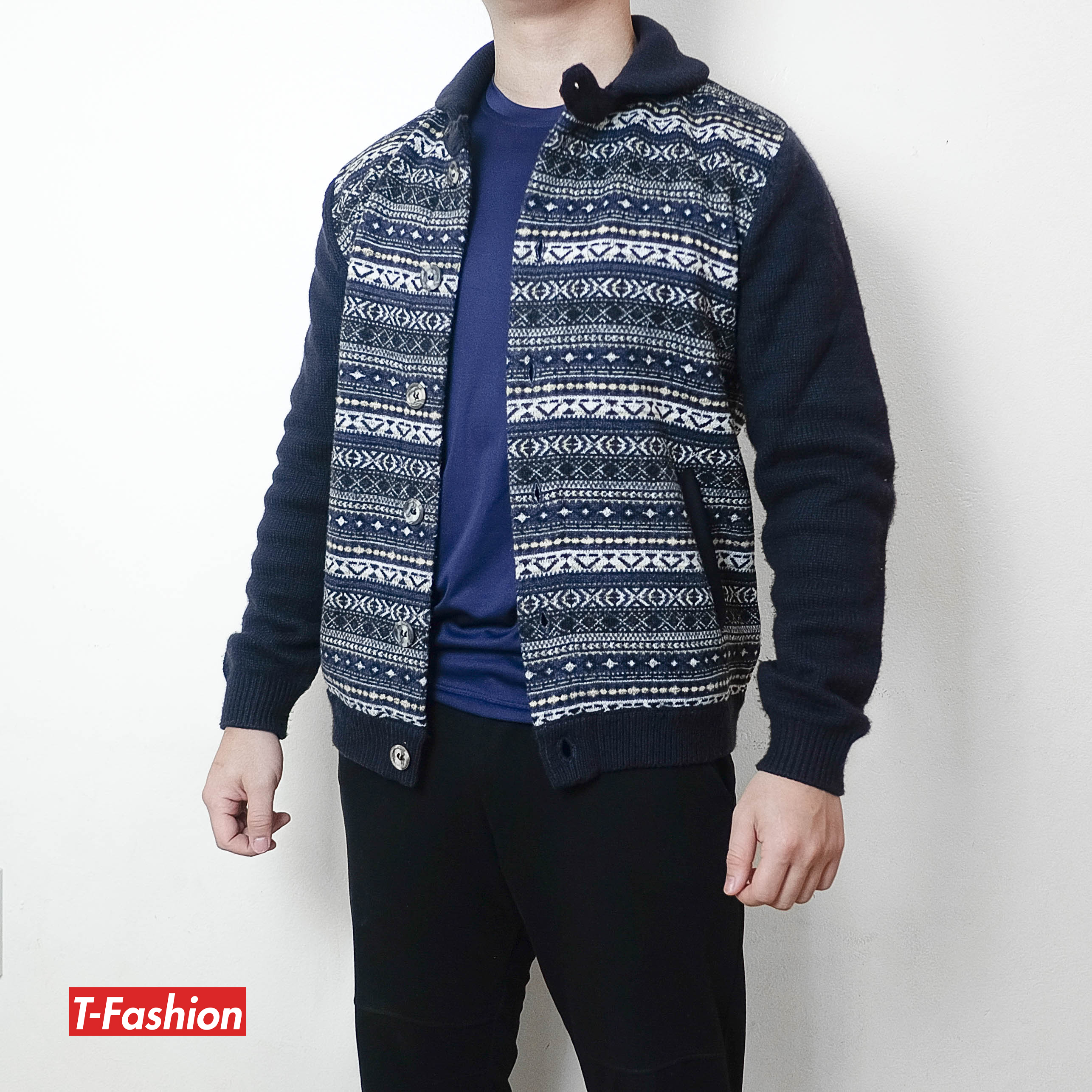 Áo len thổ cẩm, Áo len hoạt tiết, áo khoác len chất dày dặn dành cho Nam, Hàng xuất khẩu chất len cực đẹp
