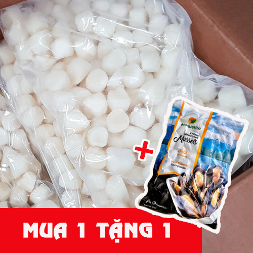 Combo mua 1kg cồi sò điệp tặng 1kg vẹm