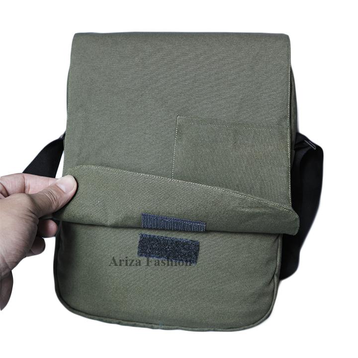 Túi đeo chéo Ariza vải kaki kích thước lớn 27 x 21 x 6cm đựng vừa ipad bảo hành 6 tháng có mút xốp chống sốc va đập(Giá xưởng)