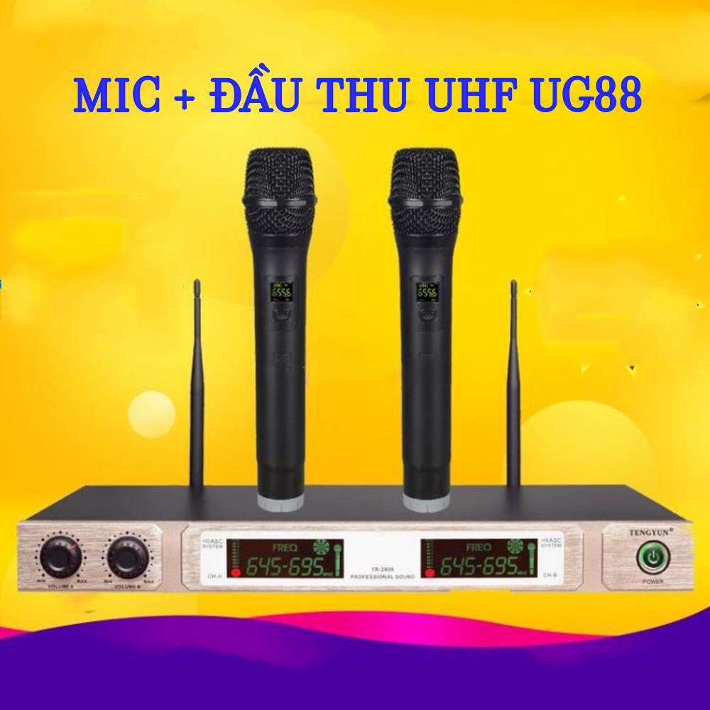 Dàn Hát Karaoke Chuyên Nghiệp, Combo Micro + Dau Hat, Míc Không Dây, Dàn Karaoke Gia Đình Âm thanh thu êm, mượt,chống rú, chống rít, hút âm hoàn hảo Khả năng ngắt mở tự động, chế độ siêu tiết kiệm pin Bảo Hành 1 Đổi 1 Trong 12 Tháng