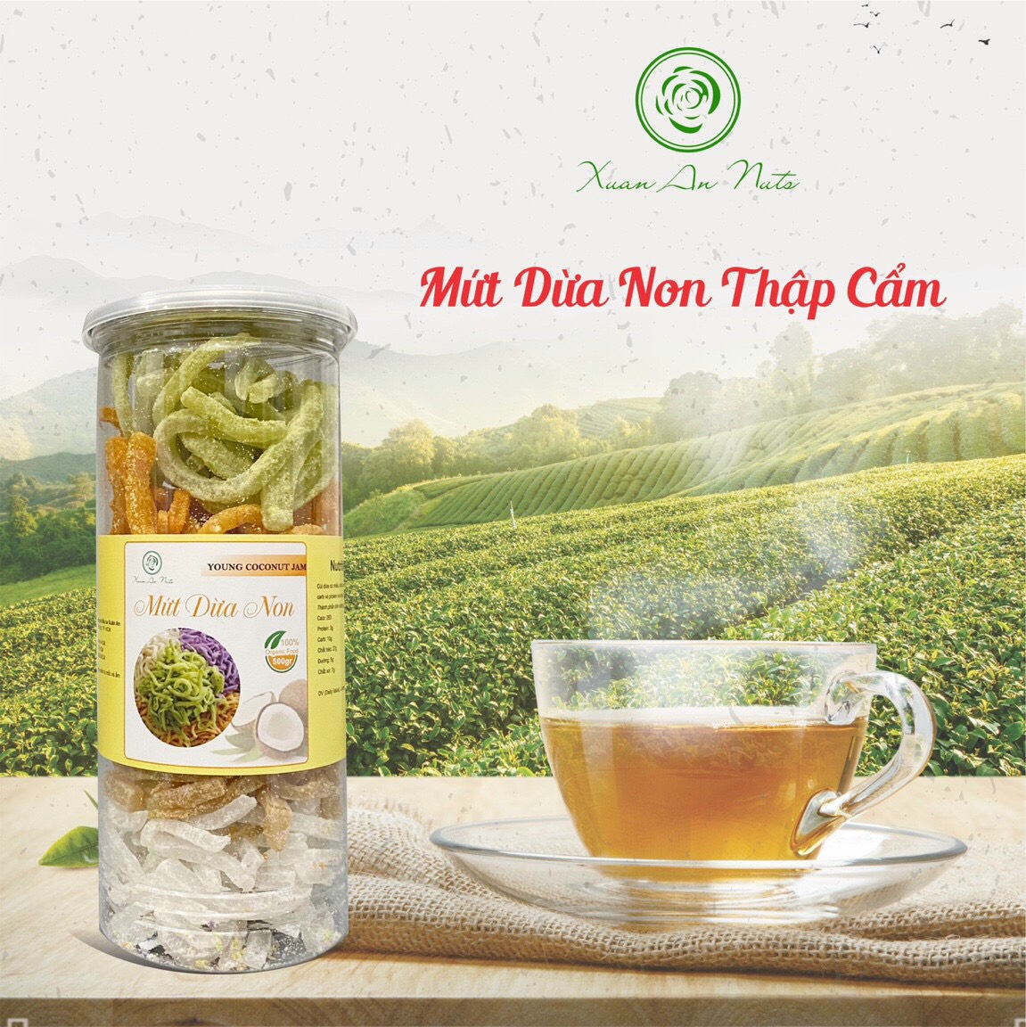 Mứt dừa non thập cẩm ngũ vị 500g, thơm ngon, đảm bảo vệ sinh an toàn thực phẩm