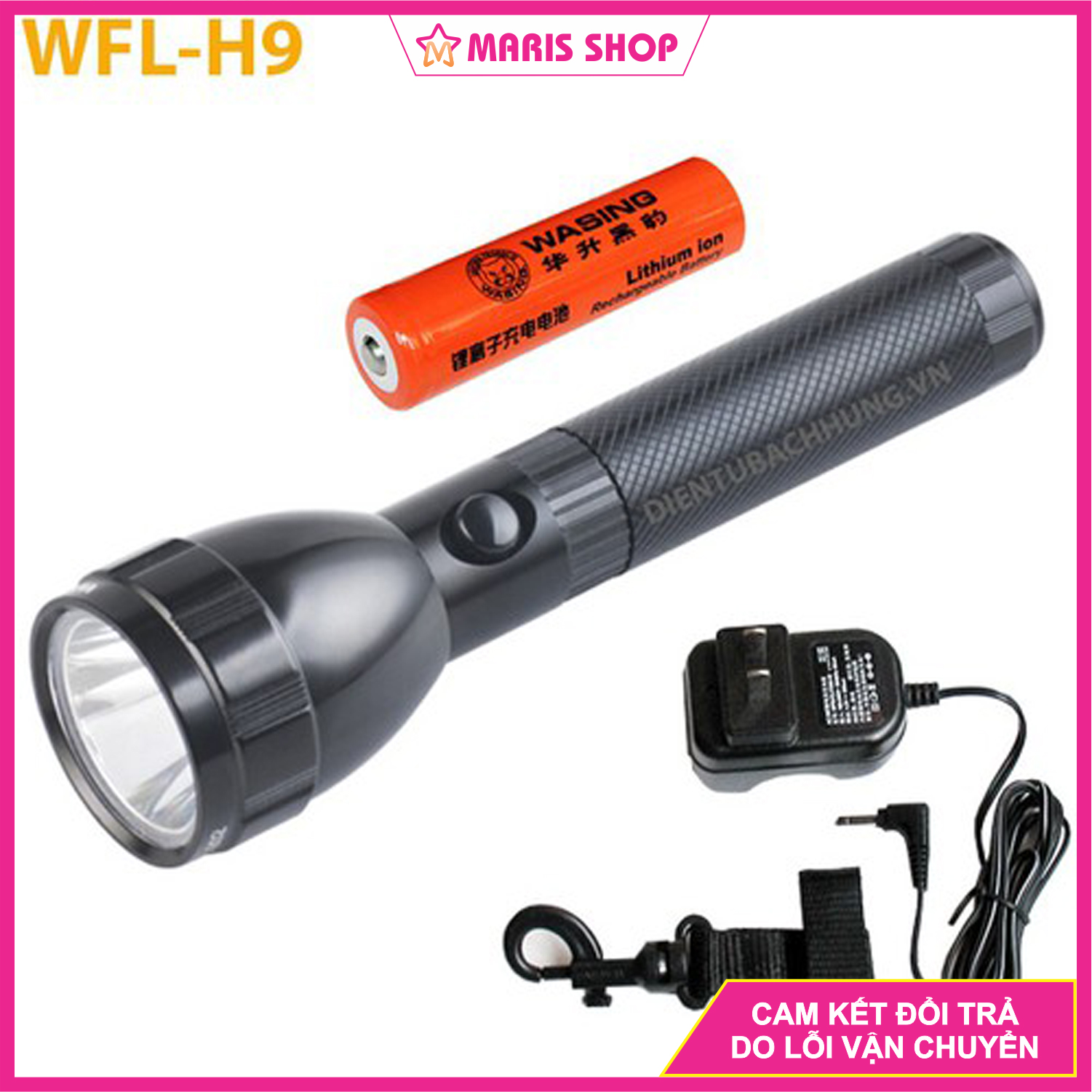 [WFL-H9] ĐÈN PIN CAO CẤP WASING WFL-H9 CREE LEDs XM-L2-U2 8W 800Lumens