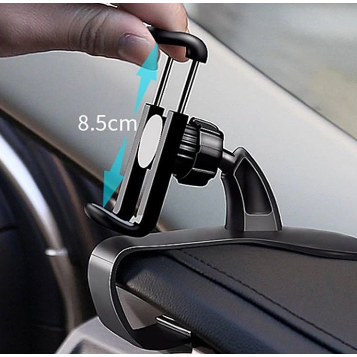 Giá đỡ / kẹp điện thoại trên taplo ô tô / xe hơi xoay điện thoại dọc ngang 360 độ, kẹp trên vô lăng - gia do kep dien thoại - Giá Đỡ kẹp Điện Thoại trên xe hơi tiện lợi -- gia do kep dien thoai mini