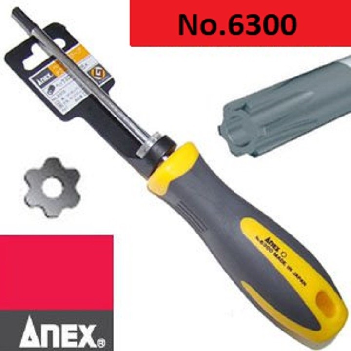 Tô vít hoa thị có lỗ no.6300 t7x50 anex nhật bản
