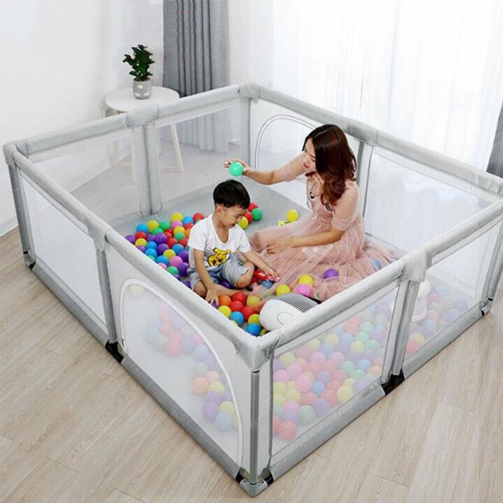 Nhà bóng cho bé hình vuông - quây bóng lều chơi bóng - giá gốc - quây cũi cho bé - nhà banh cho bé - an toàn - quây cũi kiêm nhà bóng - khung bằng inox - an toàn cho bé - có phân loại