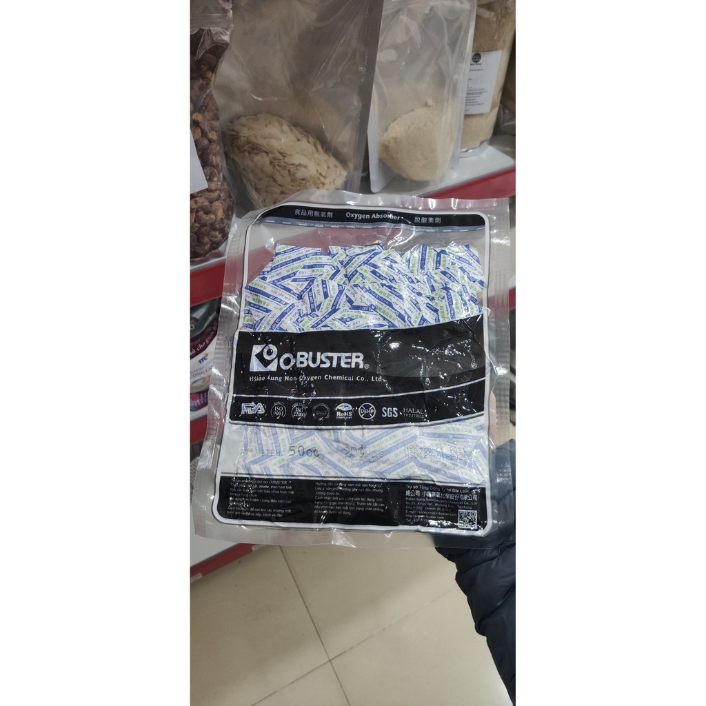 Túi hút oxi thực phẩm o-buster 50cc