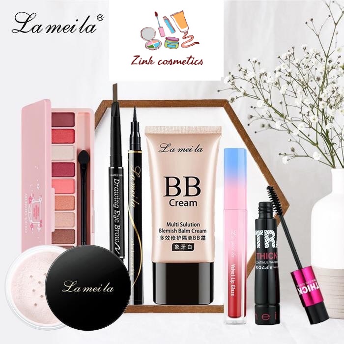Bộ trang điểm LAMEILA 7 món đầy đủ - Combo trang điểm đủ món