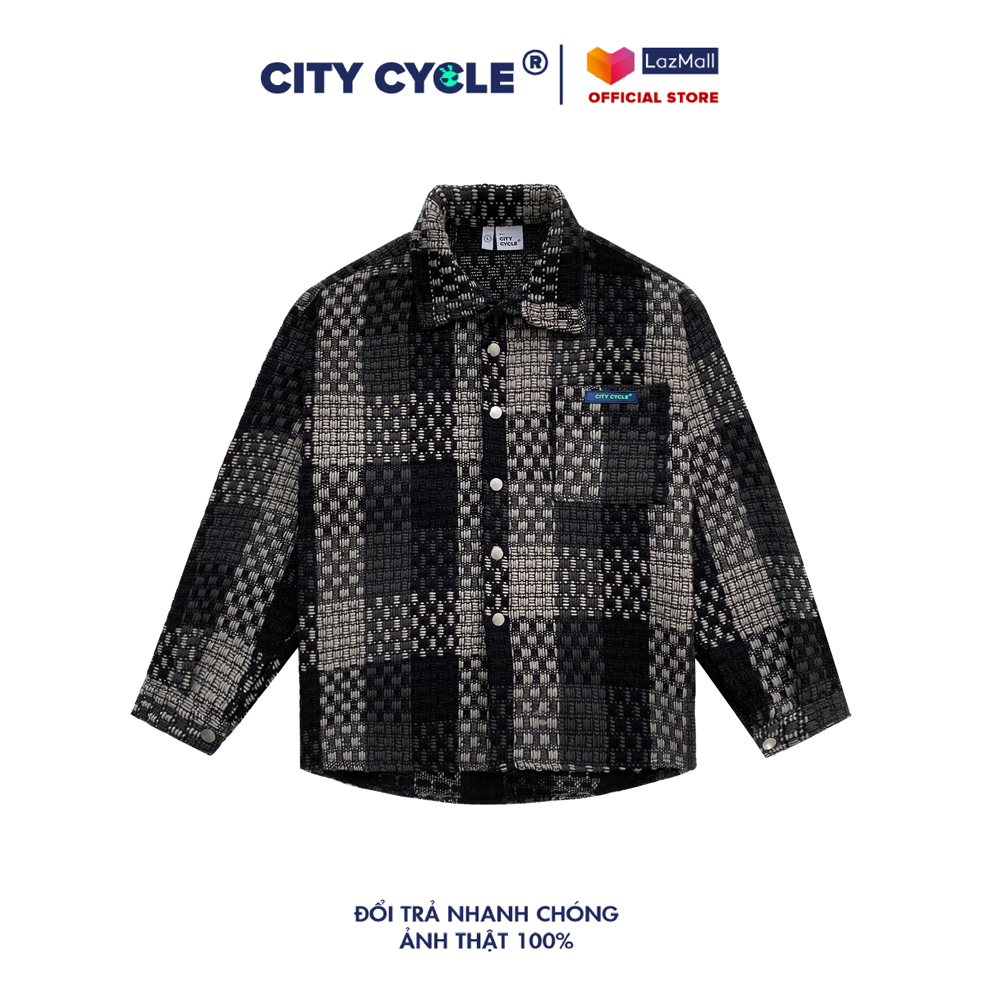Áo khoác bomber jacket dạ Dark Grey City Cycle - Áo khoác varsity unisex form rộng Local Brand